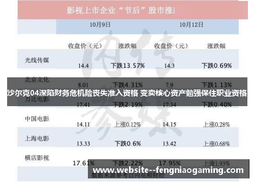沙尔克04深陷财务危机险丧失准入资格 变卖核心资产勉强保住职业资格